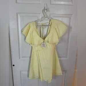 NWT VRG GRL Butter Yellow Mini Dress US size 4
